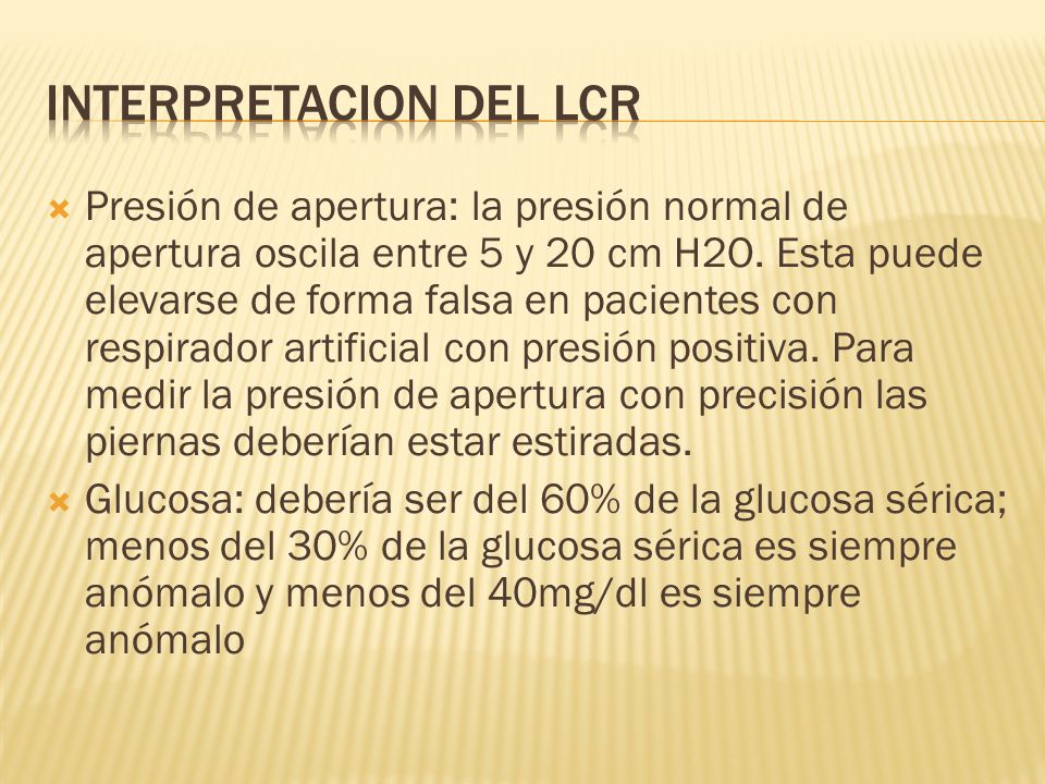 Presión de apertura de la punción lumbar